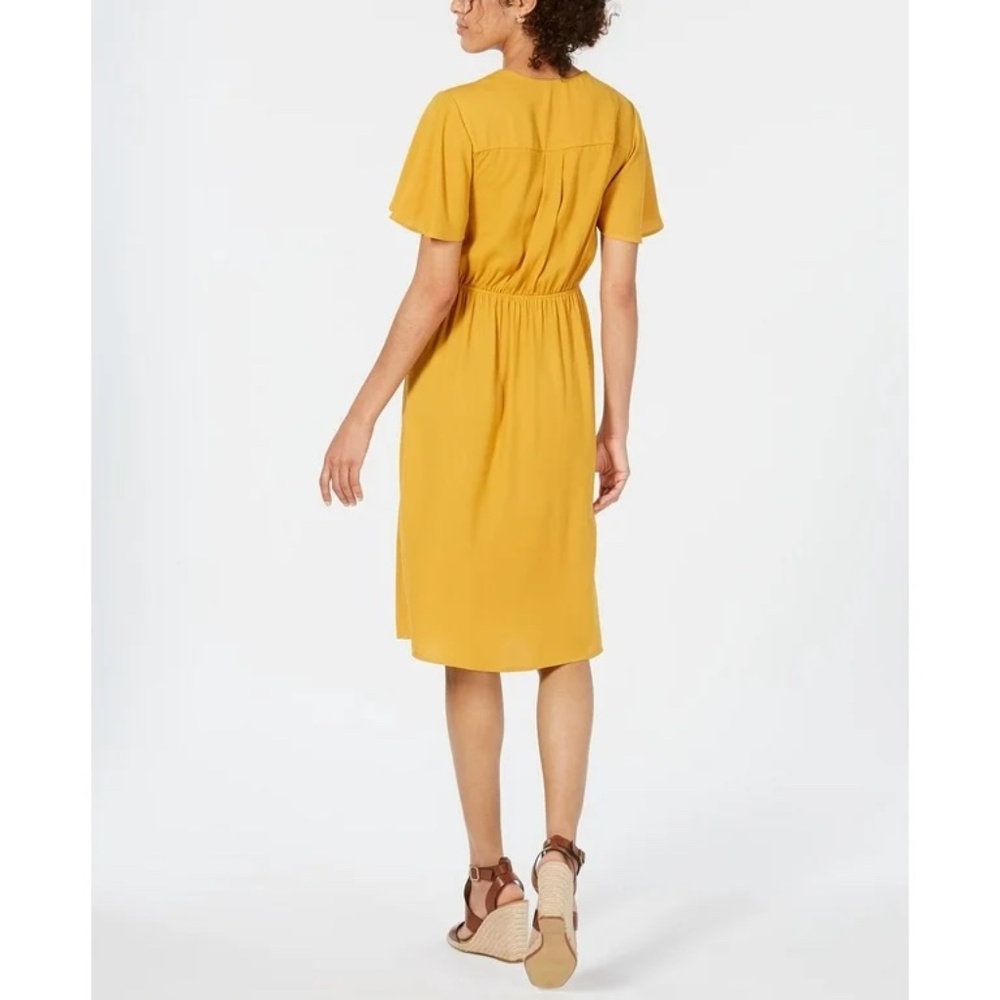 Monteau Mustard Yellow Short Sleeved Midi